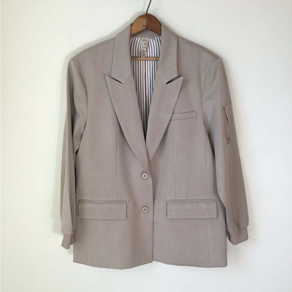 Dolan‎ Oversized Blazer With Ribbed Cuff Detail